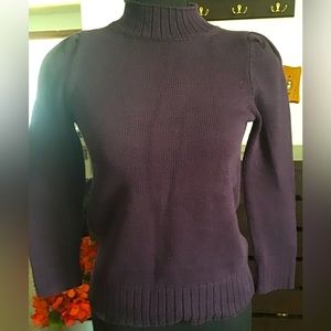 Ruched purple sweater by Ann Taylor